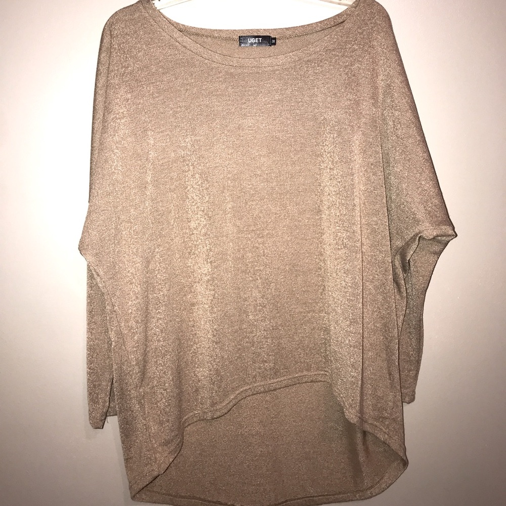 LOOSE FITTING LONG SLEEVED OFF SHOULDER TOP